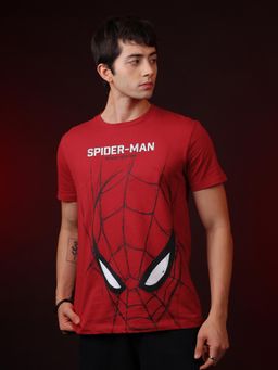 Free Authority - Red Marvel Spider-Man Brand New Day Printed Men's Regular Fit T-Shirt