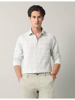 AD By Arvind - Green Mens Tartan Checked Modern Fit Shirt