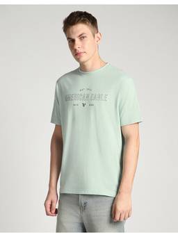 American Eagle - Green Lightweight Icon Logo Printed T-Shirt