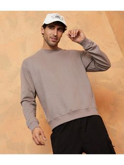Styli - Grey Back Placement Print Boxy Fit Sweatshirt