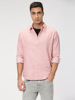 Pepe Jeans - Men Red Checked Long Sleeves Shirt