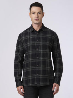 Pepe Jeans - Men Black Checked Long Sleeves Shirt