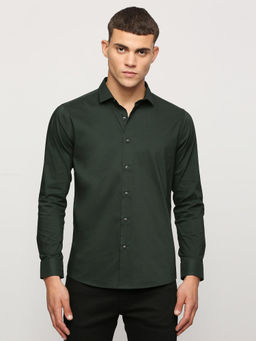 Pepe Jeans - Men Green Solid Long Sleeves Shirt