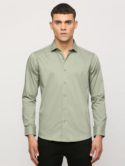 Pepe Jeans - Men Green Solid Long Sleeves Shirt