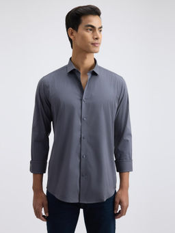 Pepe Jeans - Men Grey Solid Long Sleeves Shirt