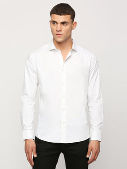 Pepe Jeans - Men White Solid Long Sleeves Shirt