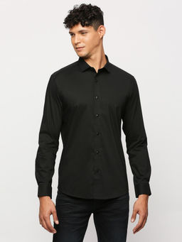 Pepe Jeans - Men Black Solid Long Sleeves Shirt