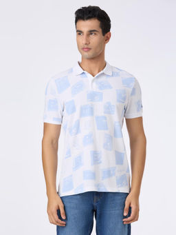 Pepe Jeans - Men White Printed Short Sleeves Polo T-Shirt