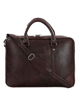 Leather World - 15.6 inch PU Leather Office Laptop Bags Messenger Briefcase