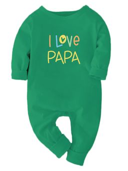 Zeezeezoo - I love papa Printed Baby Onesie Green