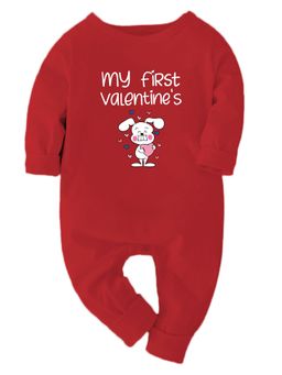 Zeezeezoo - My First Valentines Printed Baby Onesie Red