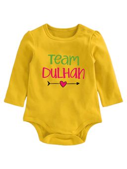 Zeezeezoo - Team Dulhan Printed Baby Onesie Yellow