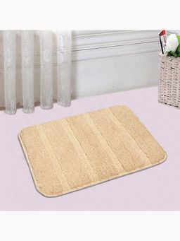 Saral Home - Beige Microfiber Anti Slip Bath Mat 35x50 cm (Pack of 2)