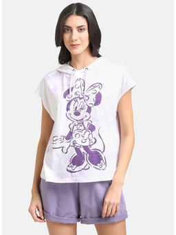 Kazo - Lavender Minnie Tie Dye Print Hood Tee