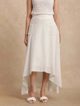 RAREISM - Janlom-B Primary Off White Solid Skirt