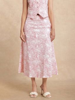 RAREISM - Somnos-B Primary White Print Midi Skirt