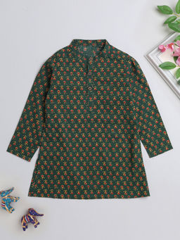 The Magic Wand - Green Floral Kurta