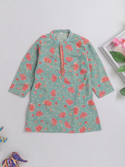 The Magic Wand - Green Floral Kurta