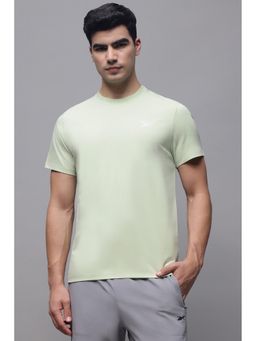 Reebok - Men Green Solid T-Shirt