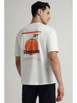 Reebok - Men White Printed T-Shirt