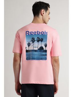 Reebok - Men Pink Printed T-Shirt