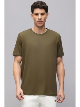 Reebok - Men Olive Solid T-Shirt
