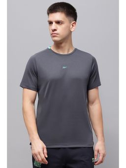 Reebok - Men Grey Solid T-Shirt