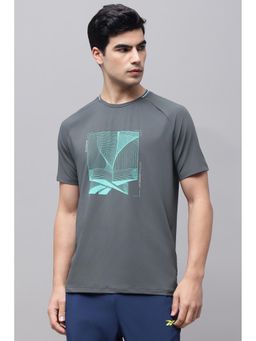 Reebok - Men Grey Printed T-Shirt
