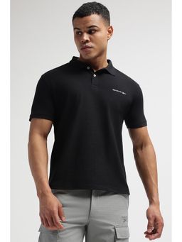 Reebok - Men Black Solid Polo T-Shirt