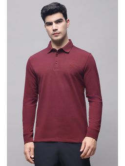 Reebok - Men Maroon Solid Polo T-Shirt