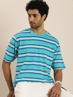Difference of Opinion - Multicoloured Striped Oversized T-shirt