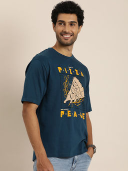 Difference of Opinion - Blue Graphic Oversized T-shirt