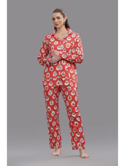 Pyjama Party - Christmas Carnival Button Down Shirt and Pyjama - Red