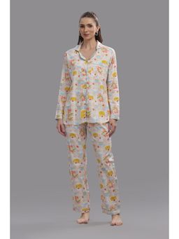 Pyjama Party - Let's Picnic Button Down Shirt and Pyjama - Peach