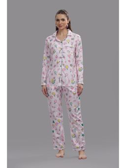 Pyjama Party - Pickleball Button Down Shirt and Pyjama - Pink
