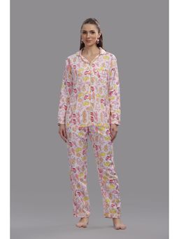 Pyjama Party - Tropical Joy Button Down Shirt and Pyjama - Pink