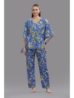Pyjama Party - Sunny Blues Kaftan and Pyjama - Blue