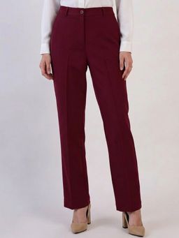Powersutra - Women Burgundy High-Rise Pant