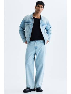 H&M Men Blue Baggy Jeans - Image 1