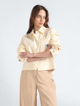 Calvin Klein - Relaxed Fit Solid Collared Shacket