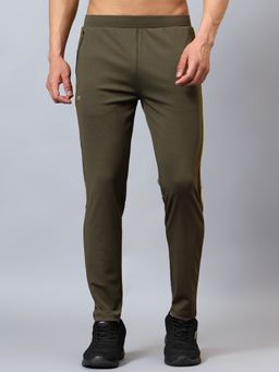 Dida - Men's Solid Poly Olive Trackpant