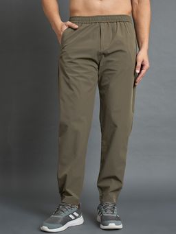 Dida - Men Solid Poly Brown Trackpant