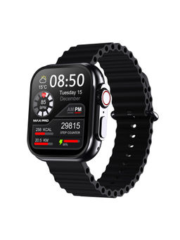 PA Maxima - Max Pro Hype+ 1.96" Ultra Neon HD Display Active Crown Metal Body Smart Watch (M)