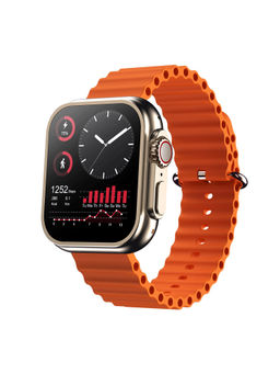 PA Maxima - Max Pro Hype+ 1.96" Ultra Neon HD Display Active Crown Metal Body Smart Watch (M)