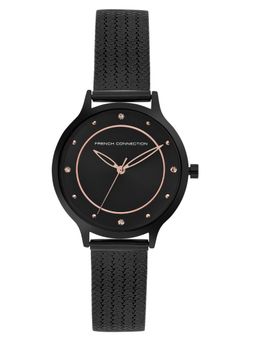 French Connection - Black Analog Round Dial Emalie Watch for Women FCP30B