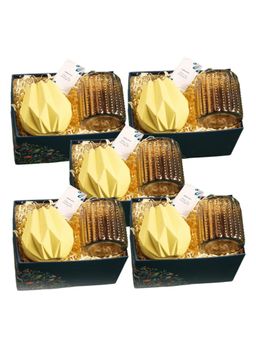 Gleevers - Gift with Vase & Tea Light Holder Yellow (Pack of 5)