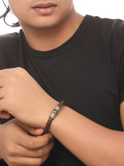 Gahan - Mens Brown Leather Bracelet