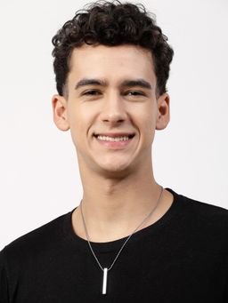 Gahan - Mens Silver Plated Bar Pendant & Chain