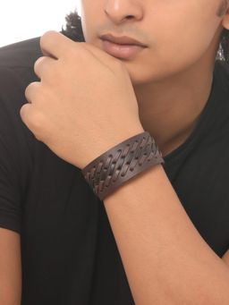 Gahan - Mens Brown Leather Bracelet