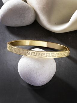 Gahan - Men Gold-Plated Stainless Steel Kada Bracelet